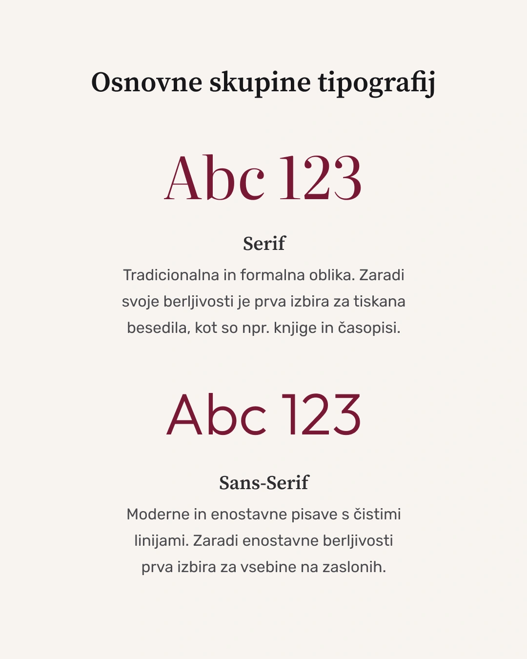 Serif in Sans-Serif pisave