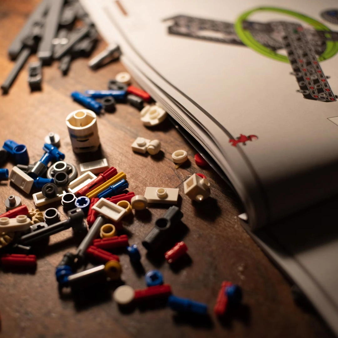 Primer sestavnih delov iz LEGO Technic setov